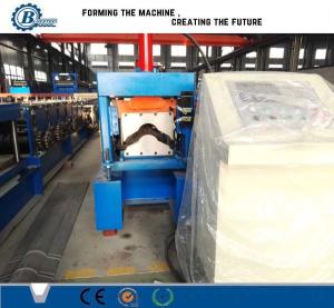 Wholesale Chain Drive Ridge Cap Roll Forming Machine 5T Weight 0.3-0.8mm Thickness from china suppliers