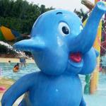 Spray Small Elephant Water Game, Aqua Fountains Play Structure , Spray Park