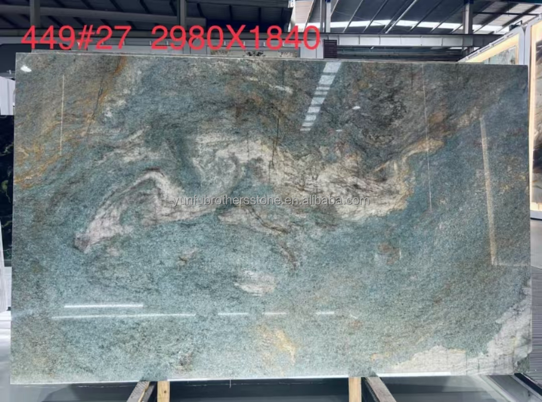 Amazon Blue Luxury Stone with Polished Surface Modern Home Countertops and Wall Decor