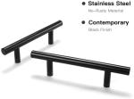 Stainless Steel Handles Kitchen accessories Kitchen Cabinet Handles with Black