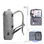 Daily Waterproof Travel Laptop Backpacs Anti Theft USB Zipper Closure Custom