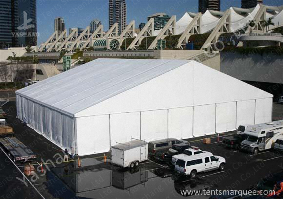 High Pressed Frame Clear Span Steel Buildings UV Repellent Double Coated PVC Fabric Cover