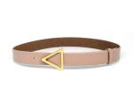 Elegant Ladies 2.8cm Triangle Buckle Leather Belt