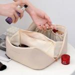 Large Capacity Travel Cosmetic Bags Multifunctional Storage Makeup Bag PU