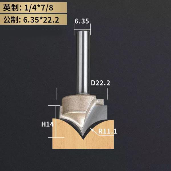 6.35mm Tideway CNC Router Bit Ovolo Carved Bit Needle Nose