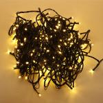 300 Counts Clear Black Wire Christmas Light Warm White Lights for Indoor or