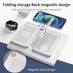 3 in 1 Wireless Charger Station for Mobile Phone , Foldable 15W Magnetic Charger