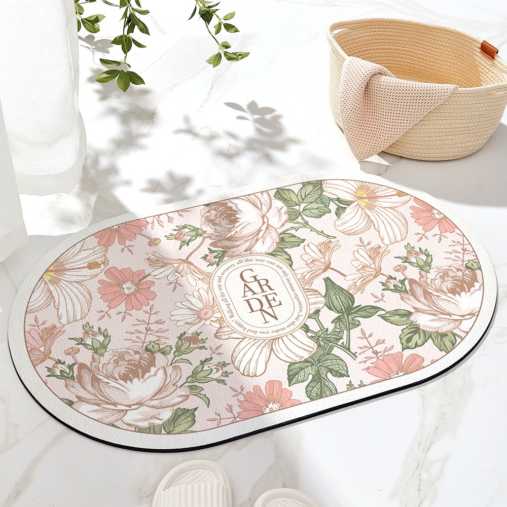 Printing Easy to Clean Household Items Diatom Earth Bath Mat For Hotel Bathroom Floor
