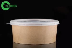 Wholesale Oven Proof Recyclable Kraft Paper Bowls Double PE Coating Cardboard Food Bowls from china suppliers