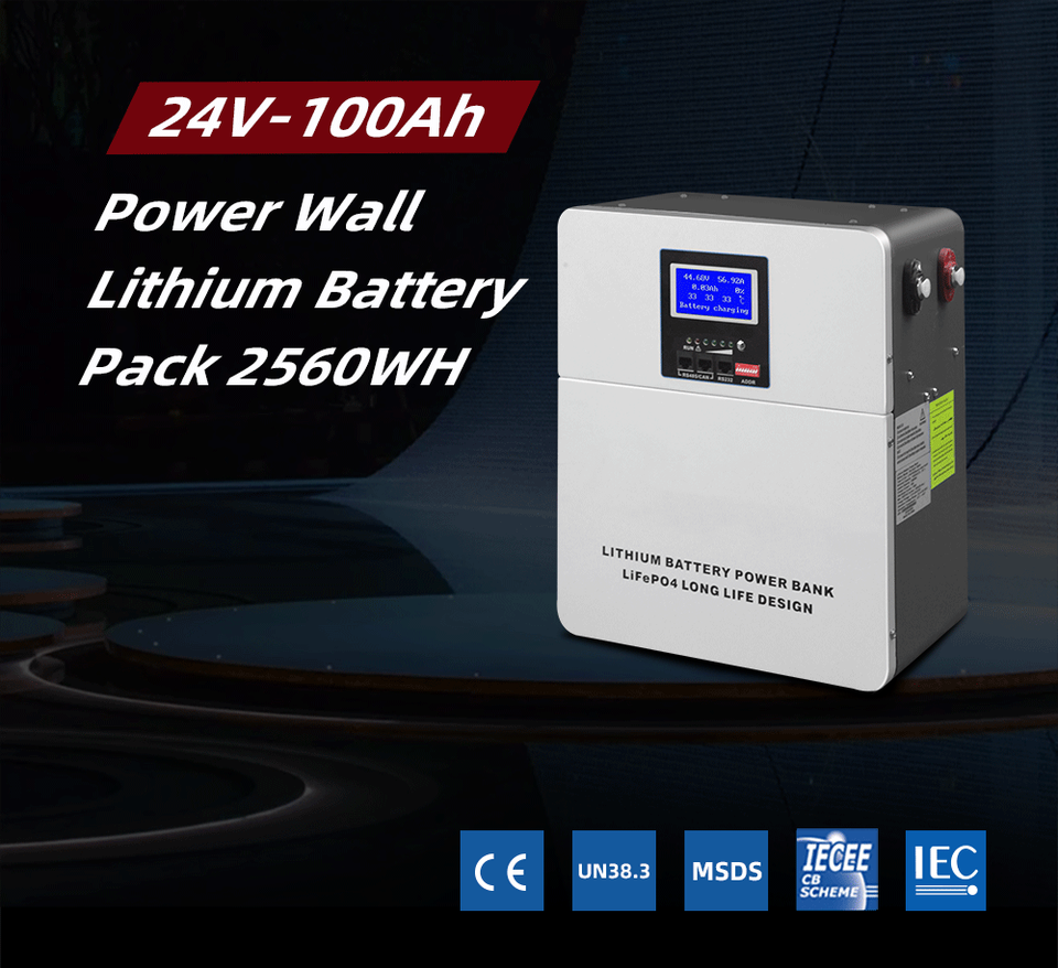 Wall mounted 24v 100ah 5kw 10kw 20kw Lifepo4 Lithium ion Energy Storage Battery Rechargeable Pack for Home solar system