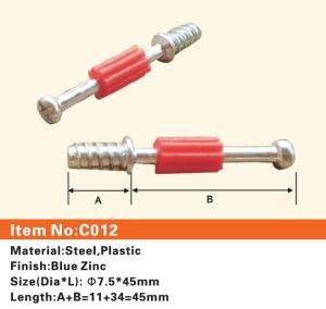 Wholesale C012 Furniture connecting fittings:Steel bolt from china suppliers