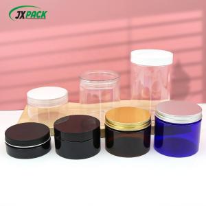 Wholesale Transparent Cosmetic Cream Jar Containers , 1000ml Plastic PET Jar With Aluminum Lid from china suppliers