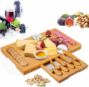 Wholesale Large Premium Bamboo Cheeseboard For Charcuterie Wine Meat from china suppliers