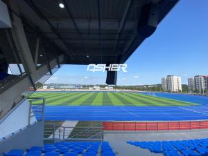 Eight-twelve Years Service Life IAAF Running Track With Drainage And UV Resistance