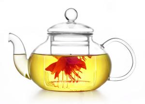 Wholesale 50 OZ Clear Heat Resistant Glass Teapot , Heat Proof Glass Tea Kettle from china suppliers