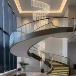 3200-6500K Color Temperature Golden Acrylic Hanging Pendant Light For Hotel