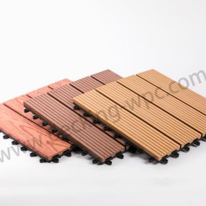 Wholesale Transform Your Hotel's Outdoor Space with Interlocking Wood Deck Tiles 300x300x22/25mm from china suppliers
