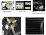 9 Inch 180W Dual Row LED Light Bar White / Amber For Offroad Cars