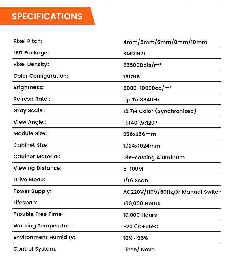 IP65 waterproof P4 P5 P6 P8 P10 10000nits mupi outdoor indoor display led digital signage