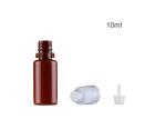 Empty Brown Pet Liquid Dropper Bottle 10ml Capacity With Anti - Theft Cap