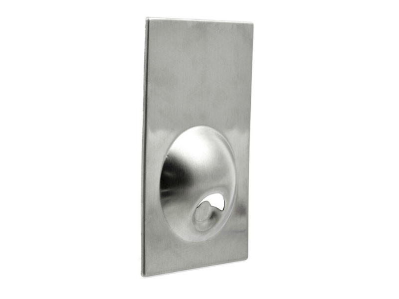 Custom Kitchen Tool Promotion Gift Brushed Metal Stainless Steel Rectangle Fridge Magnet Beer Bottle Opener Engrave Logo