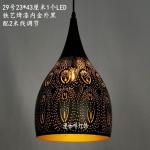 Southeast Asian Retro Vintage Hand Carved Pendant Lights for Living Room