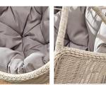 19x1.2mm Birds Nest Egg Chair Outdoor PE Rattan Swing Chair Hotel Garden Hanging