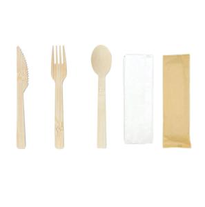 Wholesale Biodegradable Bamboo Compostable Cutlery Set Bulk 3 In 1 from china suppliers