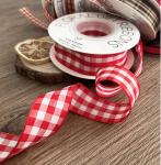 British Style Tie Christmas Plaid Ribbon Flower Bouquet Eco-friendly Fabric Tape