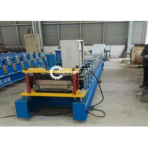 High Speed Metal Roof Roll Forming Machine , Roofing Roll Formers PLC Control System