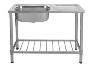 Wholesale 1000*500mm Freestanding Stainless Steel Basin Stand With Drainboard Faucet from china suppliers