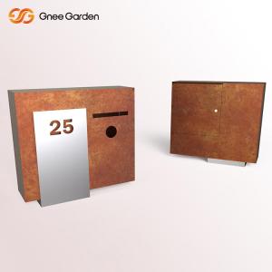 Wholesale Rustproof Outdoor Corten Steel Letter Box Antique Design 1000*800mm from china suppliers