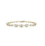 18K Gold Plated Micron Pave CZ Delicate Chain Design Tennis Bracelets Timeless