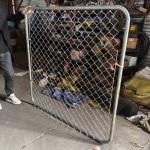 Silver Chain Link Fence Adjustable Height Powder Coated Coating
