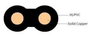 Wholesale CCS 2 Core Copper Drop Wire Overhead Telephone Outdoor Cable from china suppliers