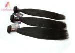 Natural Black Peruvian Human Hair / Straight Hair Bundles No Shedding