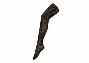 Wholesale Double Colored Ladies Fishnet Tights With Big Leaves Jacquard from china suppliers