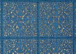 High Range Blue Bronzing Non-Woven Paper Modern Removable Wallpaper for Living