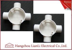 Wholesale White GI 4 Way Electrical Junction Box PVC Conduit and Fittings BS4662 Standard from china suppliers
