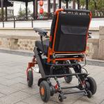Rigid PU Tyre Folding Motorized Wheelchair Aluminum Alloy 150W X 2