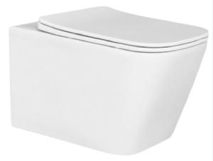 Wholesale Adjustable Height Rimless Flushing Wall Hung Toilet Bowl Glossy White from china suppliers