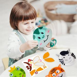 Wholesale Creative DIY Animal Crafts Paper Plate Kit For Preschool 3-8 Years Kids from china suppliers