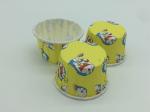 Jumbo Yellow Baking Cups Doraemon Comic PET Coated Muffin Paper Liners Single