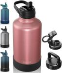 32 oz Insulated Water Bottle With Straw, Stainless Steel Sports Water Cup Flask