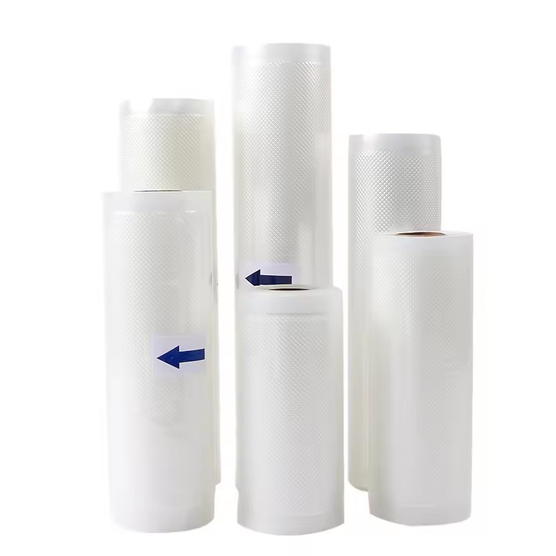Hot Sale Plastic Transparent Food Vacuum Bags Roll Embossed Vacuum Sealer Bag