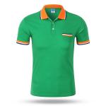 Hygroscopic Business Blank T Shirts 160gsm Lapel Cotton Polyester Polo Shirt