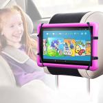 Car Headrest Mount Holder With Anti Slip Strap Silicone