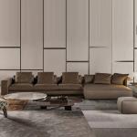 Velours Sumptuous Corner Sectional Sofa Small , Pine Living Room Sofas And