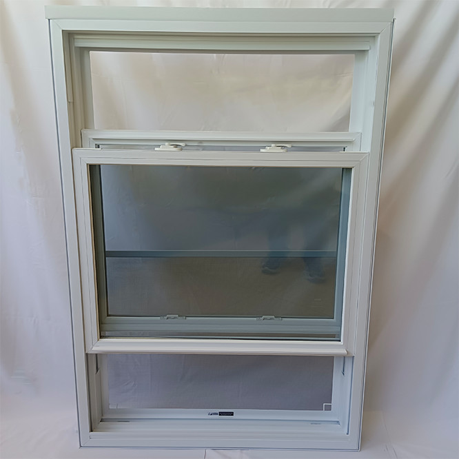 Customizable PVC Double Hung Windows With Vinyl Profile And Crescent Lock Hardware