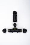 3 Channel 3 Poles IP68 Waterproof Cable Connector Outdoor 3 Pin Cable Connector